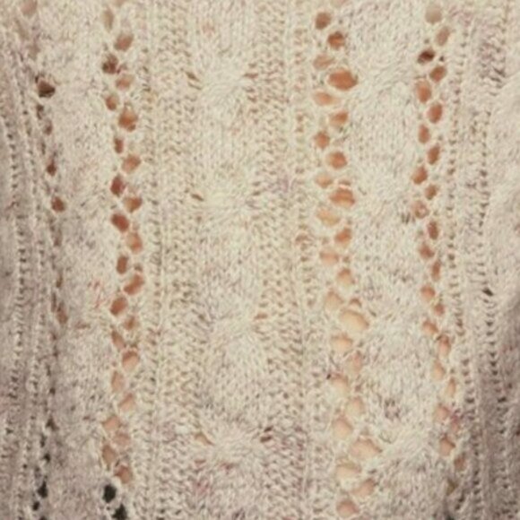 Pink Rose Equestrian style Loose Knit Patch Sweater- Size Small - Picture 12 of 14